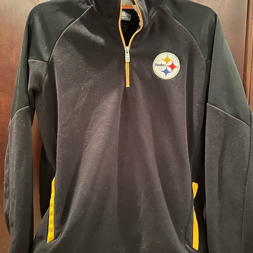 NFL Kids Black and Gold Quarter-Zip Hoodie